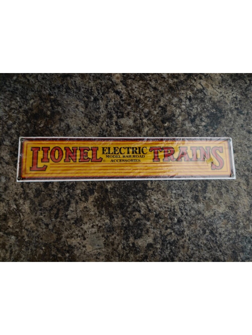 Vintage Rustic Lionel Electric Trains Railroad Porcelain Enameled Metal Sign